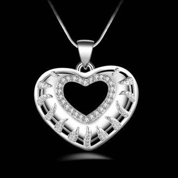 現貨+預購 925純銀項鍊 吊墜-精緻流行心形母親節生日情人節禮物女配件73ad27【獨家進口】【米蘭精品】