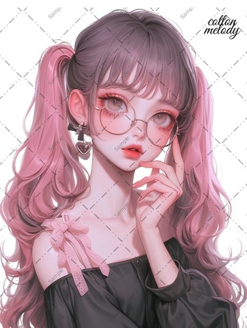 original sticker no.1162 人物貼紙 原創貼紙 人物貼紙 女孩貼紙 原創人物貼紙