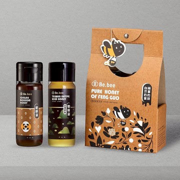 【Be.bee蜂蜜】雙入蜜禮盒 / 野蜂蜜+龍眼蜂蜜
