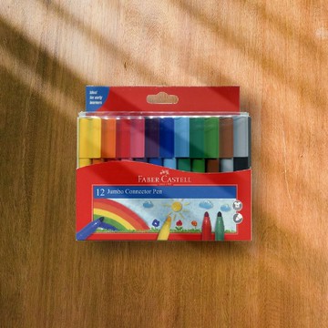 Faber-Castell JUMBO 12色連接筆(原廠正貨)