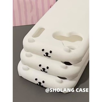 卡通立體趴趴自嘲熊適用iphone17promax手機殼蘋果15硅膠14全包13防摔12軟11女16promax新14promax潮15promax