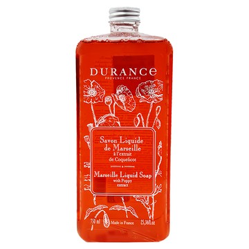 DURANCE 朵昂思 馬賽液態皂 罌粟花 750ml｜法國製 溫和潔淨 保濕 身體清潔  1瓶
