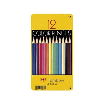 TOMBOW 日本  鐵盒油性色鉛筆-12色(1500K-12)CB-NQ 12C