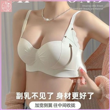 💕貼身優選💕內衣女士小胸集中爆乳顯大調整型收副乳防下垂上託顯大品牌內衣罩夏季
