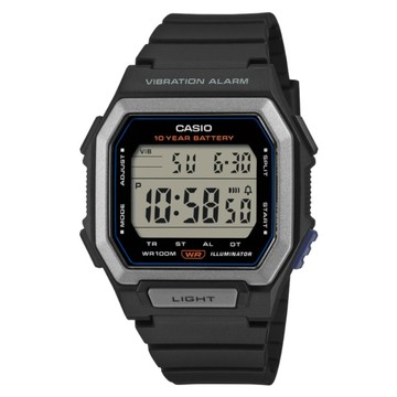 CASIO 卡西歐 多元STANDARD震動電子系列 W-738H-1AVDF  灰黑色  47 × 42.8 × 13.5 mm  1個