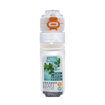 Q彈吸管雙飲杯800ML-白