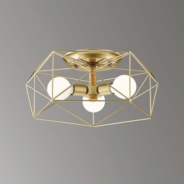 鐵製藝術造型半吸頂燈 F85-09-K2772