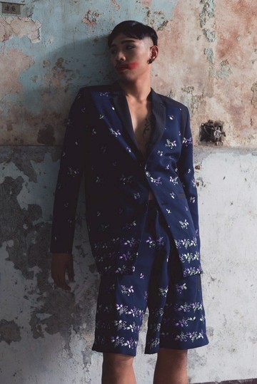 繡花寬版短褲(162P02)