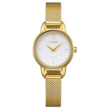 CITIZEN LADYS系列 簡約雙針 米蘭帶 石英女錶 送禮 禮物 推薦 EZ7008-58A