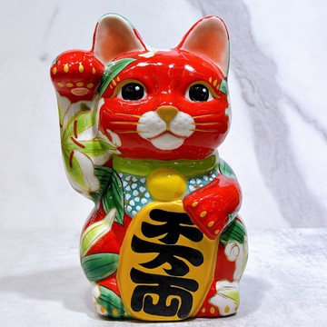 【赤華燦輝】日本清水燒招財貓 | 赤地 - 卡薩布蘭 特大