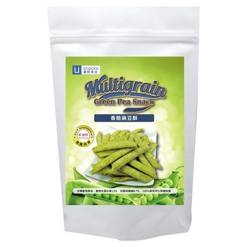 優穀美身 香脆豌豆酥 自然烘烤無添加 酥脆可口 蔬菜粉調味 全素  100g  1包