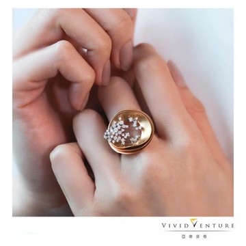 亞帝芬奇 60分 天然真鑽 鑽石 戒指 花漾 18K金台