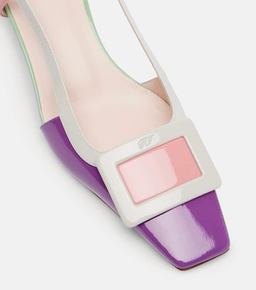 Roger Vivier Belle Vivier patent leather slingback pumps