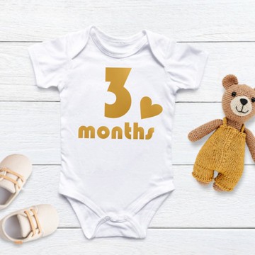 【寶寶月份記錄】成長紀錄包屁衣組合 - 4件| 3M.6M.9M.12M