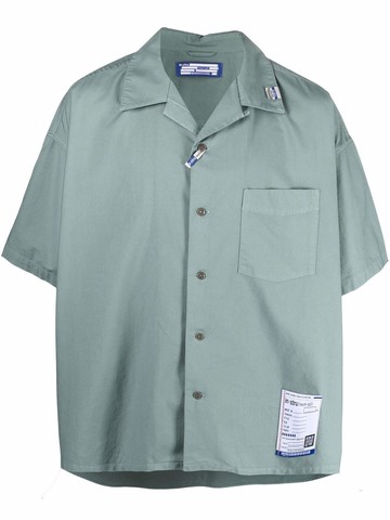 Maison Mihara Yasuhiro - oversized patch-pocket shirt - men - Cotton - 50 - Green