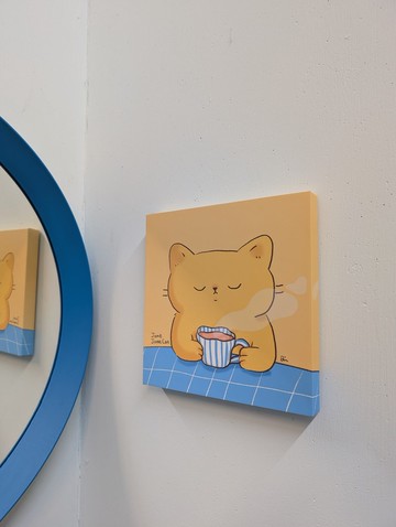 無框畫-黃黃的下午茶時間 居家佈置 掛畫 涓涓貓 Jane Jane Cat