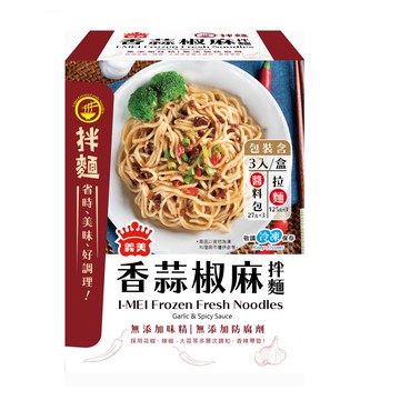 [家速配]義美拌麵-香蒜椒麻(五辛素)