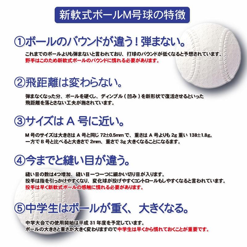 即納可能 新軟式野球ボール ナガセケンコー M号(一般・中学生向け