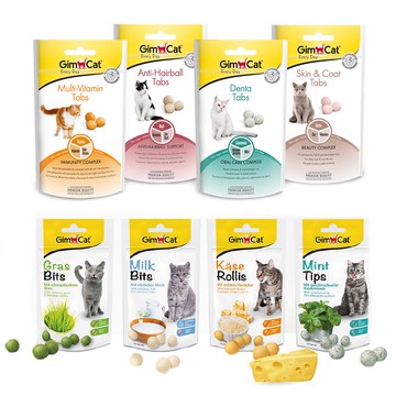 GIMBORN 德國竣寶 三合一潔牙錠 40g 護膚亮毛錠 化毛錠 維他命錠 牛奶錠 起司球 貓薄荷錠 貓草錠 零食