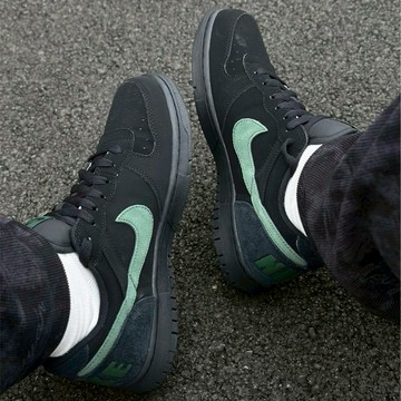 NIKE BIG LOW LUX 黑綠 墨綠 麂皮 休閒 滑板鞋 男鞋 854166-008