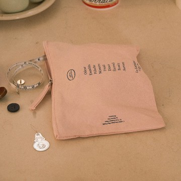 Holiday Pouch 假日字集小收納包 棉花糖粉