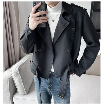 FINDSENSE X  男士新款雙排扣寬鬆夾克外套