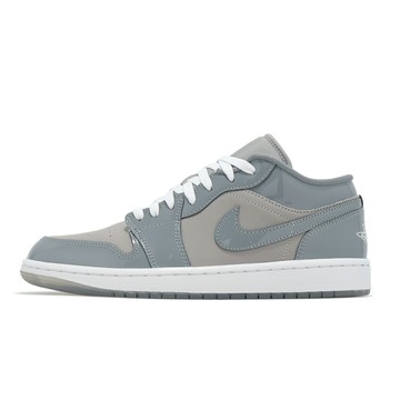 Nike 休閒鞋 Air Jordan 1 Low SE 男鞋 藍 灰 一代 亮皮 AJ1 低筒 HF3148-011