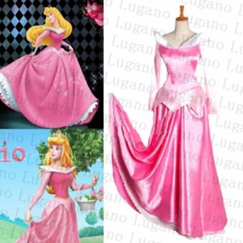 DK3066 ディズニー 眠れる森の美女（Sleeping Beauty） オーロラ姫 ドレス風 コスチューム コスプレ衣装  完全オーダメイドも対応可能 | LINEショッピング