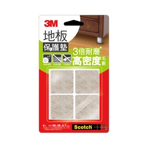 3M 地板保護墊 米色方型 38mm