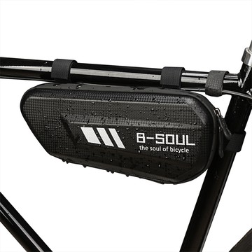 B-SOUL 碳纖紋路 硬殼【三角包】工具包 防潑水 後三角包 上管袋 腳踏車包 橫梁包 自行車 硬殼包【YA301】