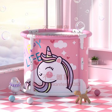 兒童泡澡桶 嬰兒洗澡盆 家用游泳池 寶寶洗澡盆 可折疊浴桶 兒童游泳池【不二雜貨】