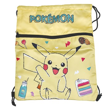 SHIERN-CHIU 廣億實業 寶可夢POKÉMON束口後背袋 聚酯纖維  30 x 40cm  皮卡丘 黃色