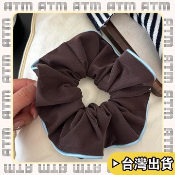 🔥臺灣出貨🔥可開發票✅輕飾時光韓系小衆咖色大腸髮圈女2026新款百搭扎辮子丸子頭繩高彈力耐用發