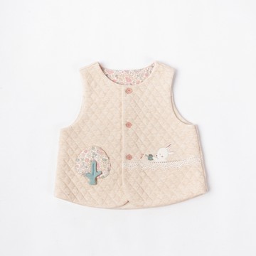 PIPPY秀氣夾棉背心 米白-130