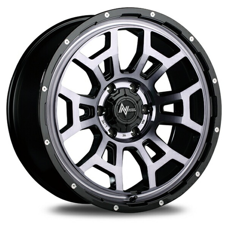 MID ナイトロパワー H6スラッグ 4本セット ホイール ハイラックスサーフ【17×8J 6-139 INSET20 セミグロスブラック】210系 NITRO  POWER H6 SLUG アルミ | LINEショッピング