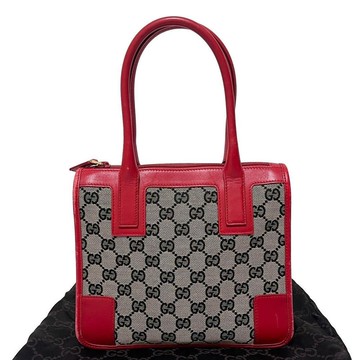 正品 GUCCI 古馳 手提包 托特包 GG 帆布 皮革 米白 海軍藍 紅色 000・0856 日本直送