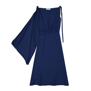 Prada Flared One Sleeve Midi Dress