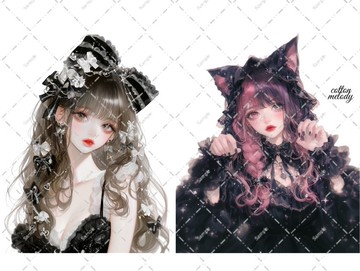 original sticker no.5847 人物貼紙 原創貼紙 女孩貼紙 原創人物貼紙