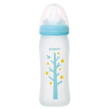 鴿母乳感覺瓶子塗層的耐熱玻璃樹圖案240ML