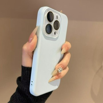 高品質 液態磨砂矽膠 獨立金屬按鍵 自帶鏡頭膜 防摔手機殼用於iPhone16 i15 i14 i13 i12 i11