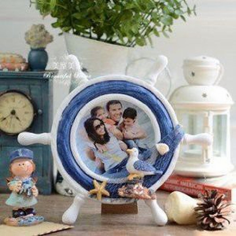 訳あり フォトフレーム マリン風 船の舵型 木製 カモメタイプ 通販 Lineポイント最大1 0 Get Lineショッピング