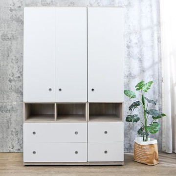 Boden-懷森4.2尺收納衣櫃組合(單門二抽+二門二抽)