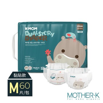 【MOTHER-K】K-MOM頂級超薄瞬吸紙尿布 原裝箱購澎派組（M）