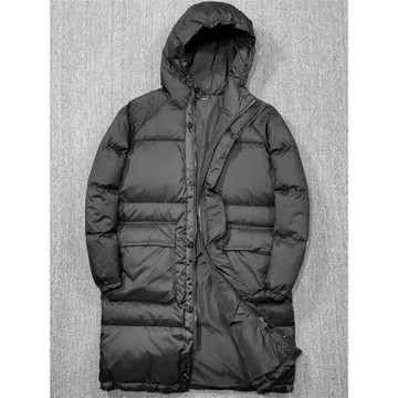 西班牙 330g高充絨加厚保暖90絨防水 冬男士連帽中長款羽絨服外套