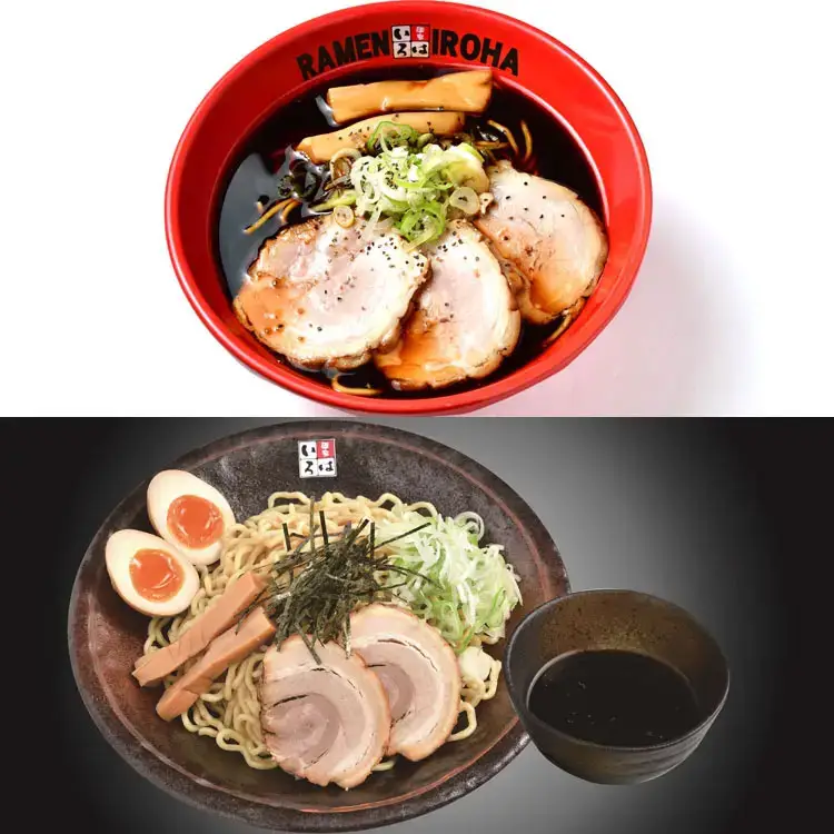 ［麺家いろは］富山ブラックチャーシューめん＆つけめん各2食入 ［麺家いろは］富山ブラックチャーシューめん＆つけめん各２食入