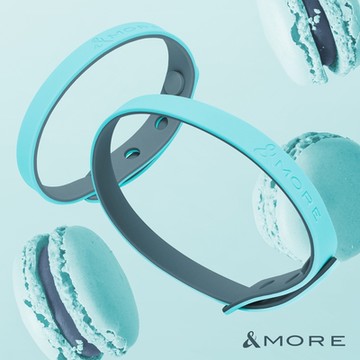 &MORE愛迪莫 Anion 負離子手環/腳環 (馬卡龍色系-粉藍)