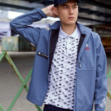 BIG TRAIN加大滿版印彈性POLO短袖 K20429-56&80