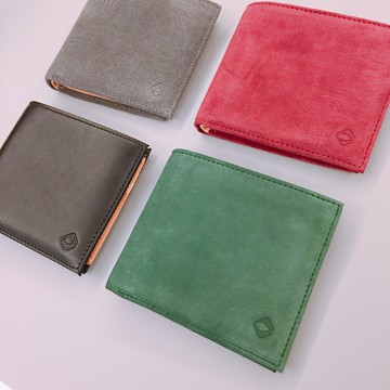 歲末驚喜-【La Fede】牛麂皮系列-RFID防盜抽取式短夾