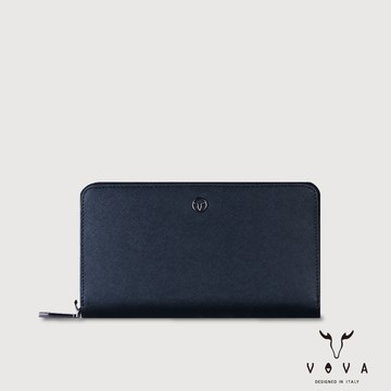 【VOVA 沃汎】台灣總代理 卡西安 8卡拉鍊長夾-藍色/VA134W015NY