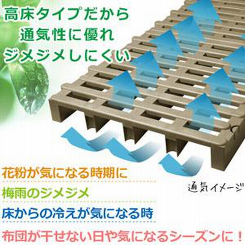 ジョイント式　プラスチック　すのこベッド 楽天市場】ジョイントすのこ 10個セット すのこベッド 日本製